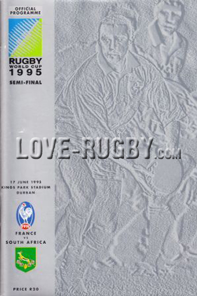 1995 South Africa v France  Rugby Programme